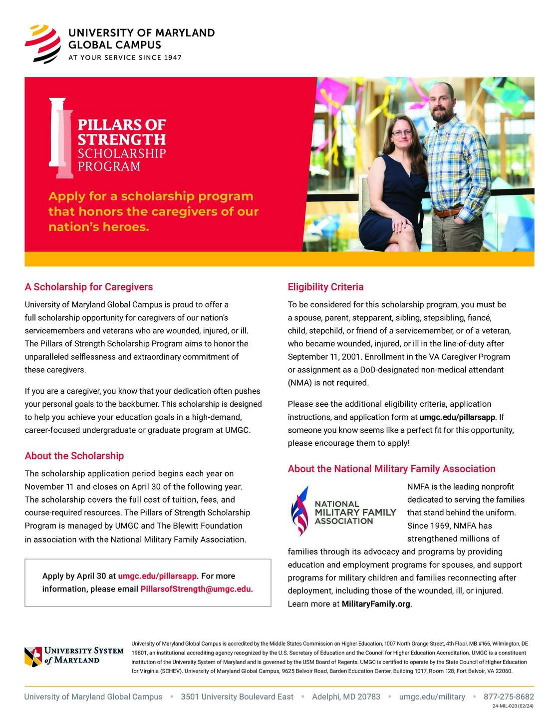 2026 UMGC Pillars of Strength Flyer