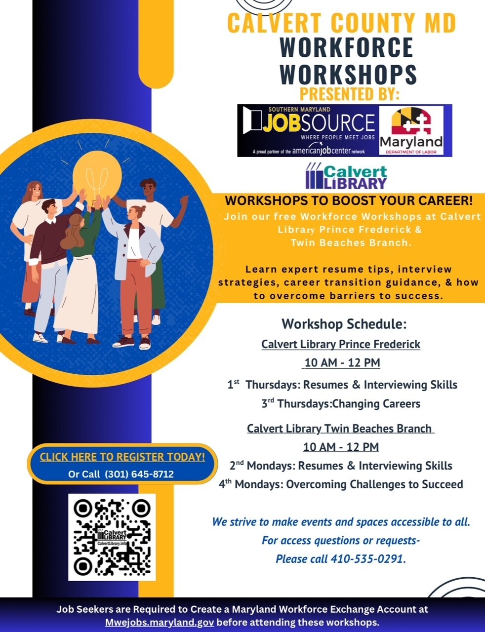 Calvert County Workforce Workshops