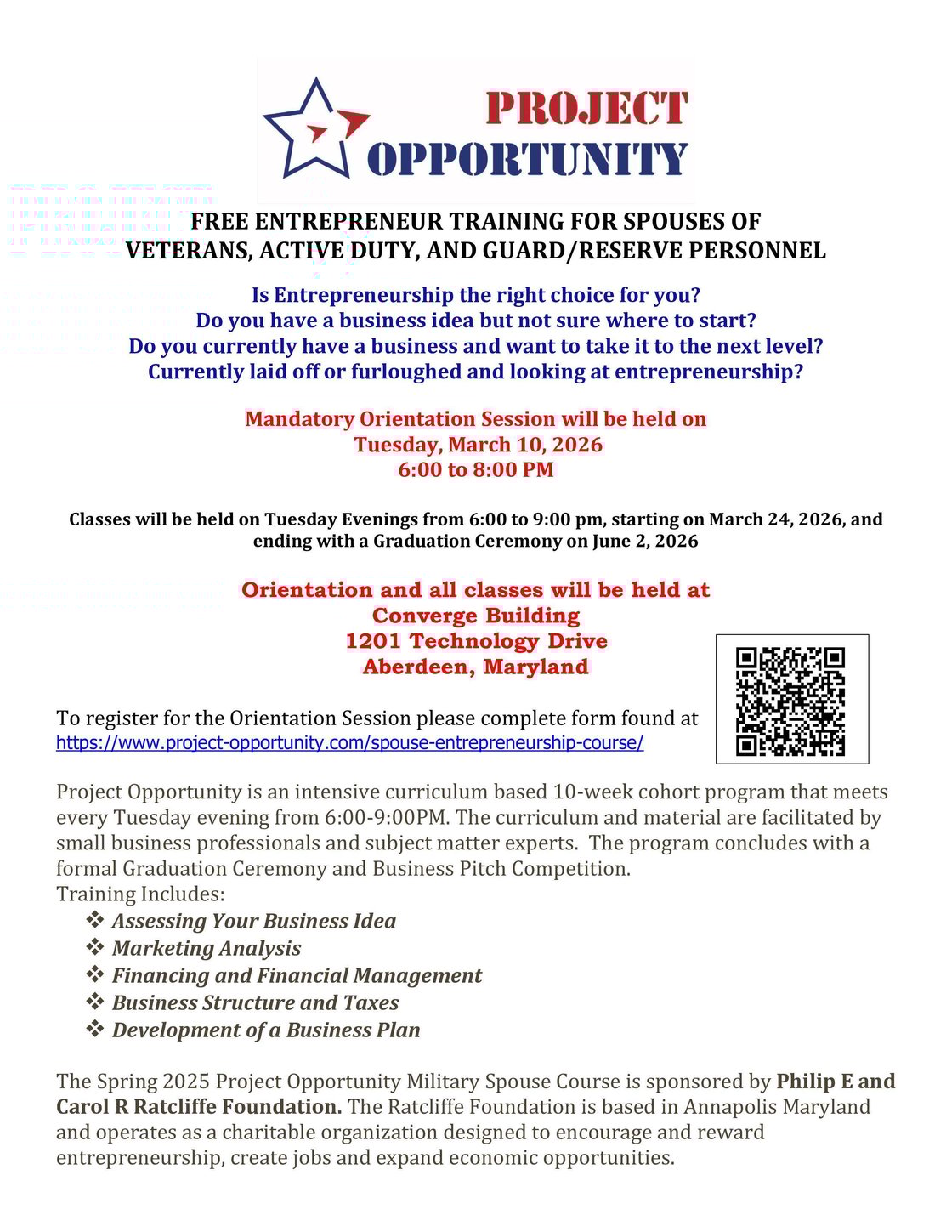 Military Spouse Class March 2026