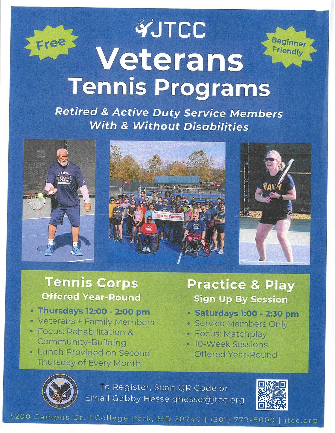 Veterasn Tennis Program
